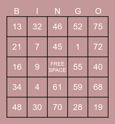 Becky's Bingo Blitz Bingo Card