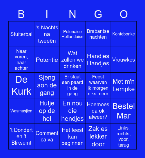 Carnavalsbingo Bergkneuters Bingo Card