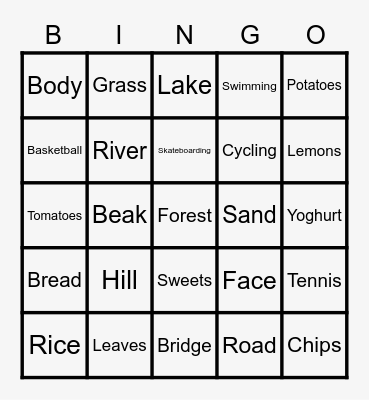 Review Bingo! Bingo Card