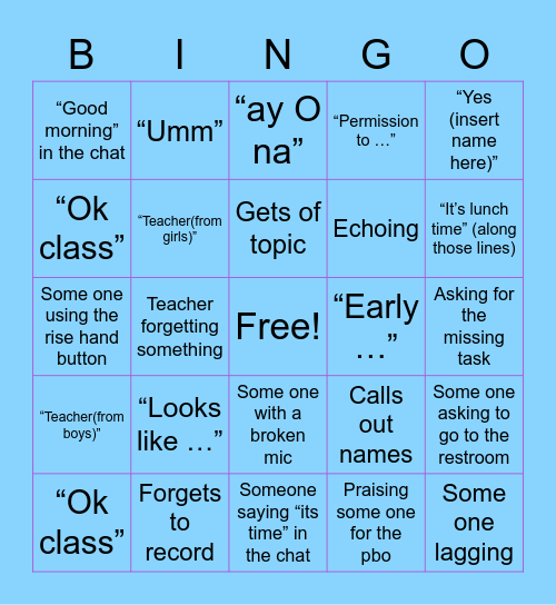 Pascal Bingo Card