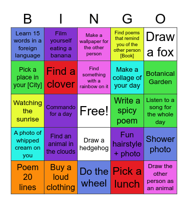 @.@ Bingo Card
