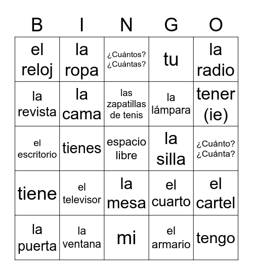 Ch. 2:2nd Step Bingo Card