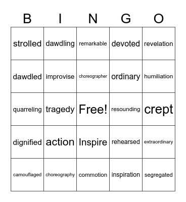 Wit & Wisdom Module 4--3rd Grade Bingo Card