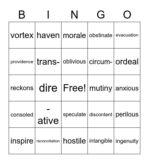 Wit & Wisdom Module 46th Grade Bingo Card