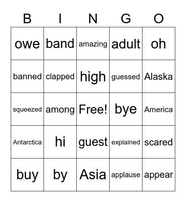 Drum Team Bingo Card