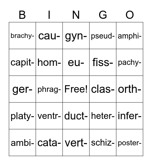 Lesson 13 Bingo Card