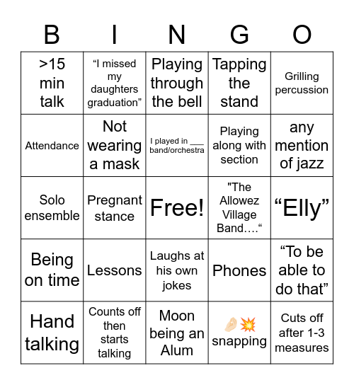 Jingo Term 3 Bingo Card