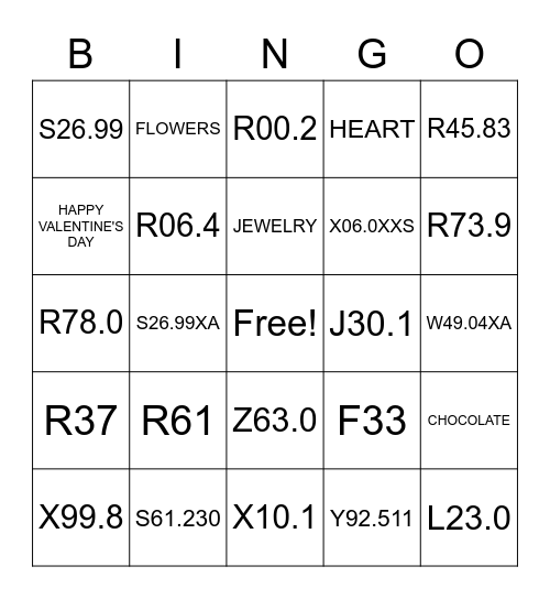 VALENTINE'S DAY CODING BINGO Card