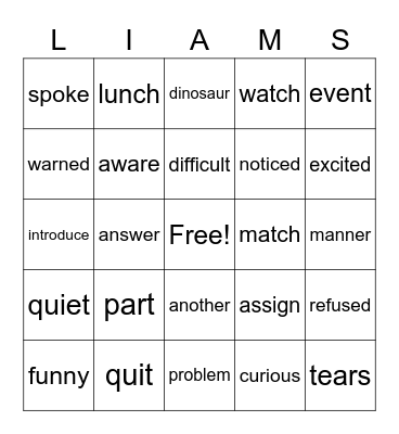 Bingo Card