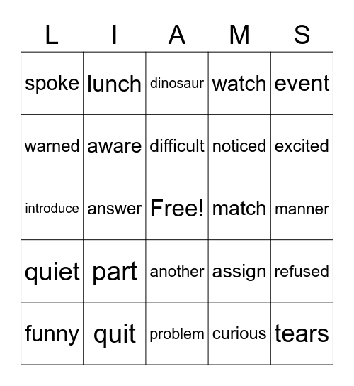 Bingo Card