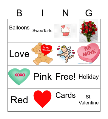 Valentines Bingo! Bingo Card