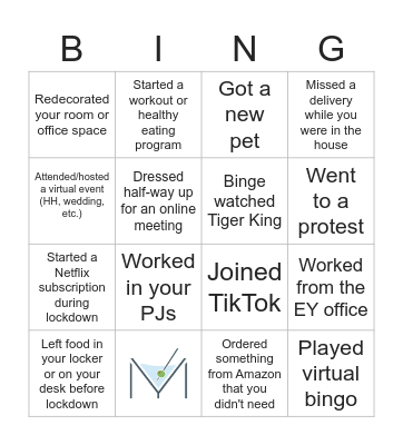 Icebreaker Bingo - Lockdown Edition! Bingo Card