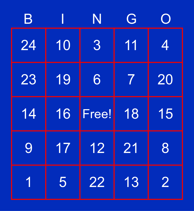 IOA Georgia presents Virtual Bingo! Bingo Card