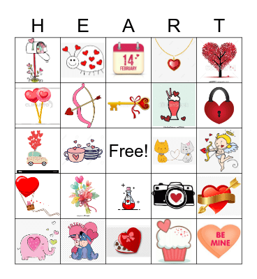 Happy Valentine's Day! Bingo Card