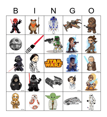 STAR WARS Bingo Card