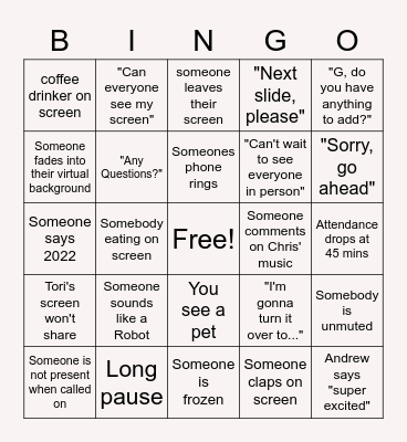 KW Philadelphia BINGO! Bingo Card