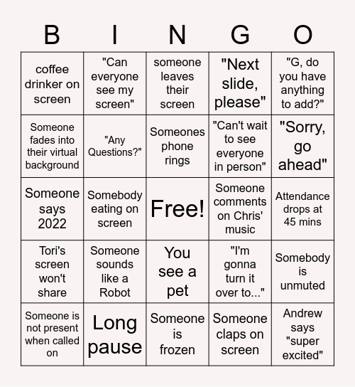 KW Philadelphia BINGO! Bingo Card