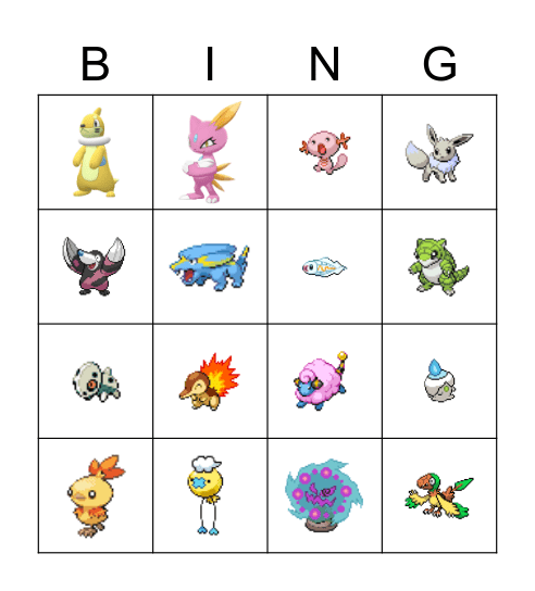 Shiny Hunting 2022 Bingo Card