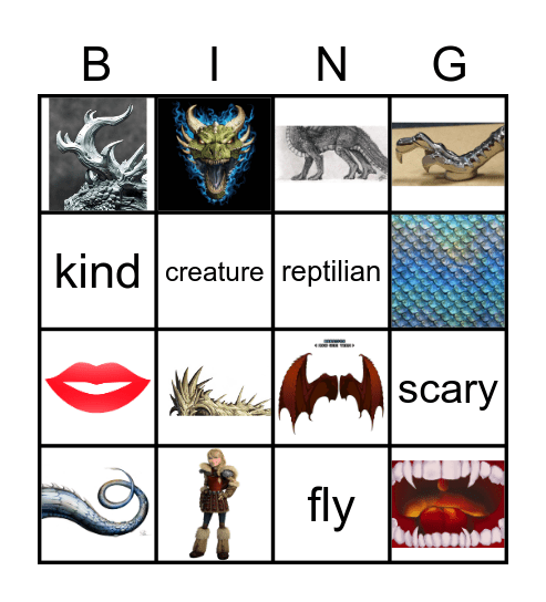 5° - U2L1 - DRAGONS Bingo Card