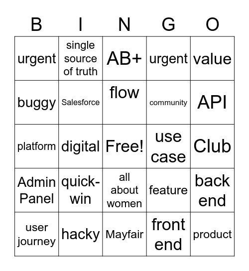 AllBright Bingo Card