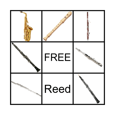 Woodwind Family Bingo Card