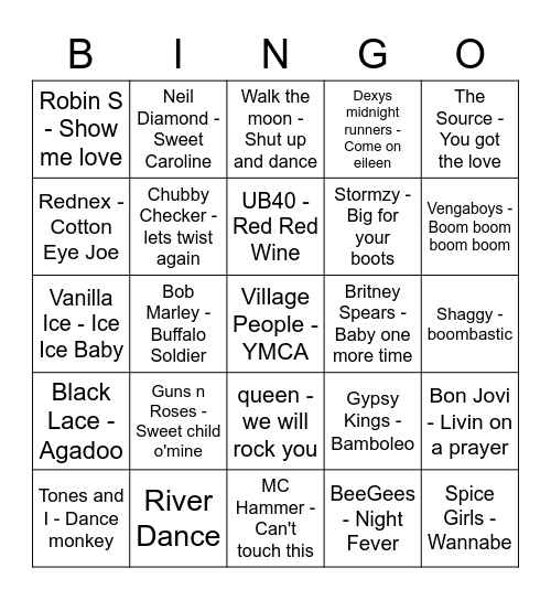 * BONKERS BINGO * Bingo Card