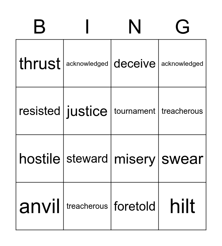 4th-grade-king-arthur-bingo-card