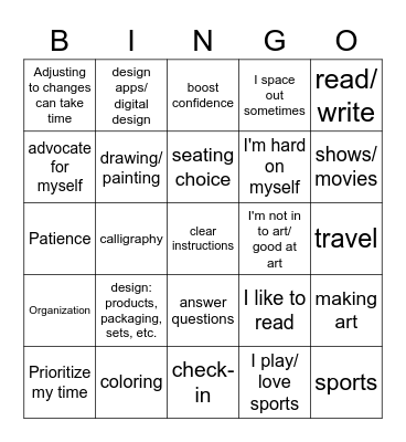 Connected Bingo A3 Bingo Card