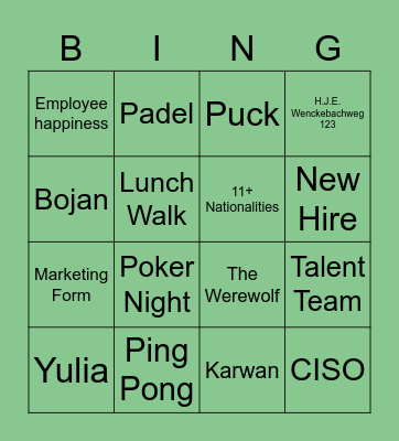 Smartlockr's Bingo Card