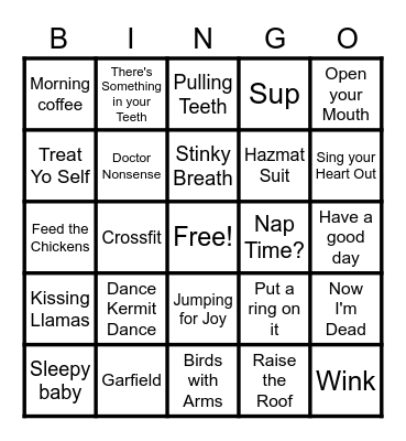 GIF BINGO Card