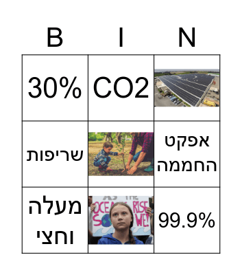 בינגו משבר האקלים Bingo Card