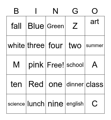 Bingo Card