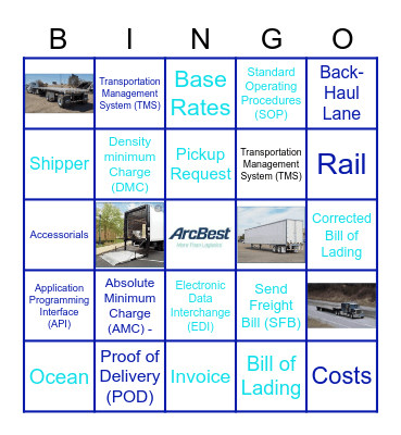Industry Terms Bingo Card