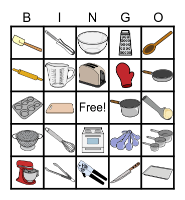 Equipment Bingo Card