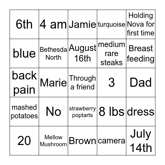 Bingo Card
