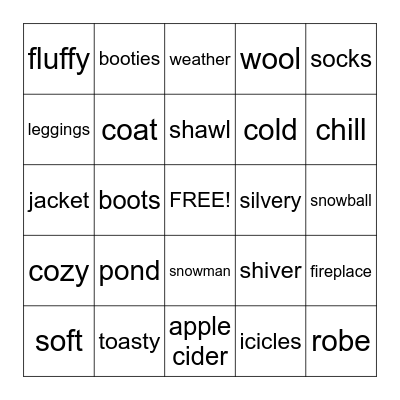 Winter Bingo Card