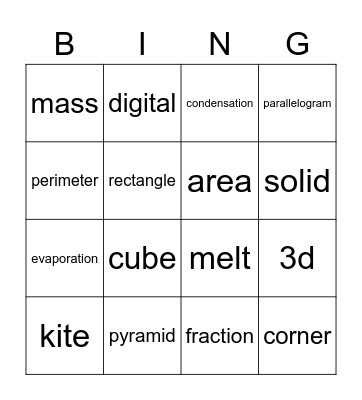 Hump day revision Bingo Card