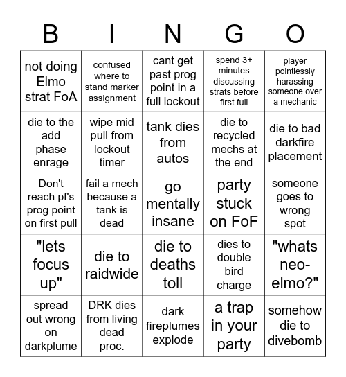 P3S Bingo Card Bingo Card