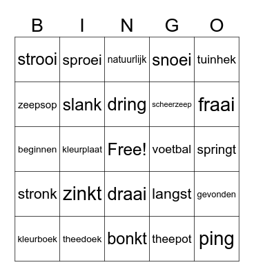 Leesbingo Card