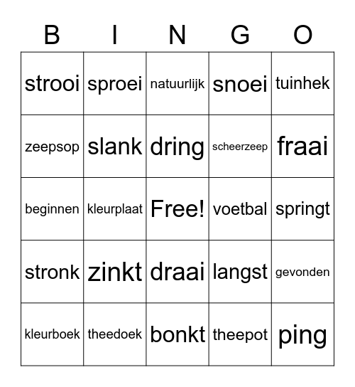 Leesbingo Card