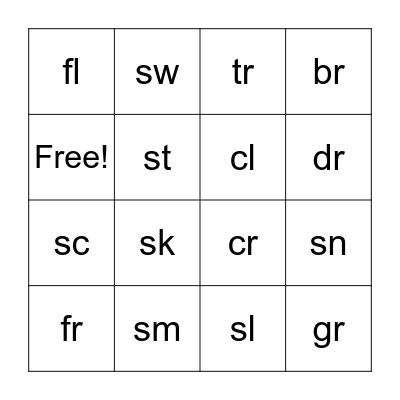 Let's Go 3B Phonics Bingo Card