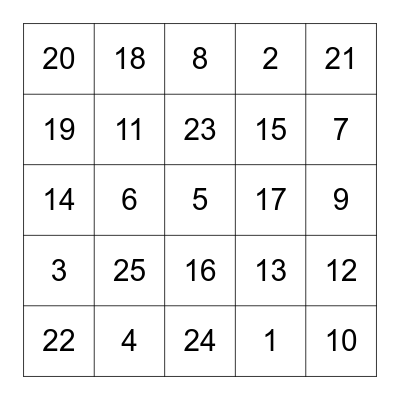 Birthday Bingo ! Bingo Card