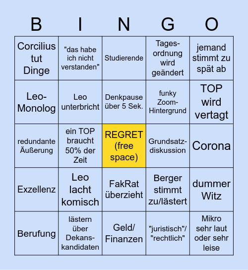 FakRat Bingo Card