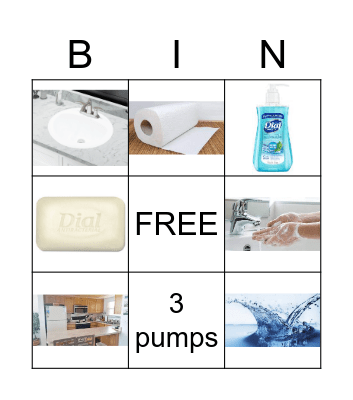 Washing Hands BINGO Card