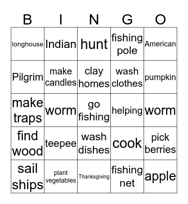 American Week Bingo Card