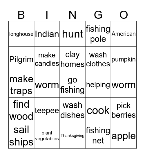 American Week Bingo Card
