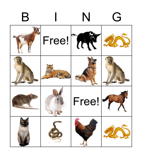 Zodiac Bingo Card