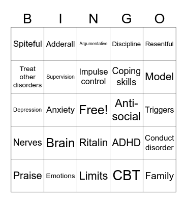 ODD Bingo Card