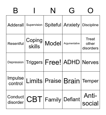 ODD Bingo Card