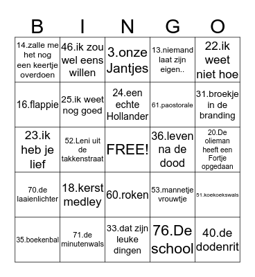 Bingo Card